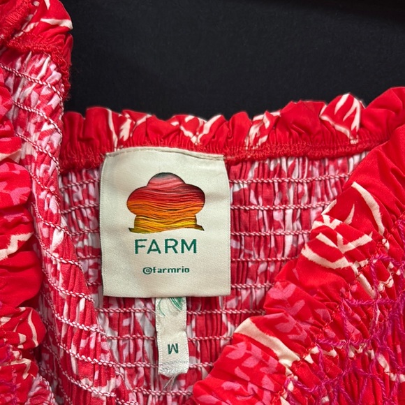 FARM Rio Red and Pink Mini Dress - Picture 2 of 7